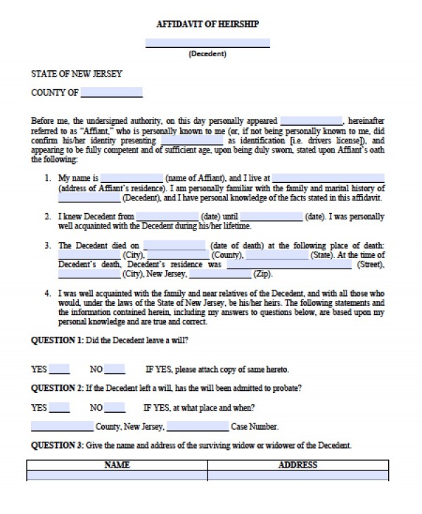 free-new-jersey-affidavit-of-heirship-form-pdf-word